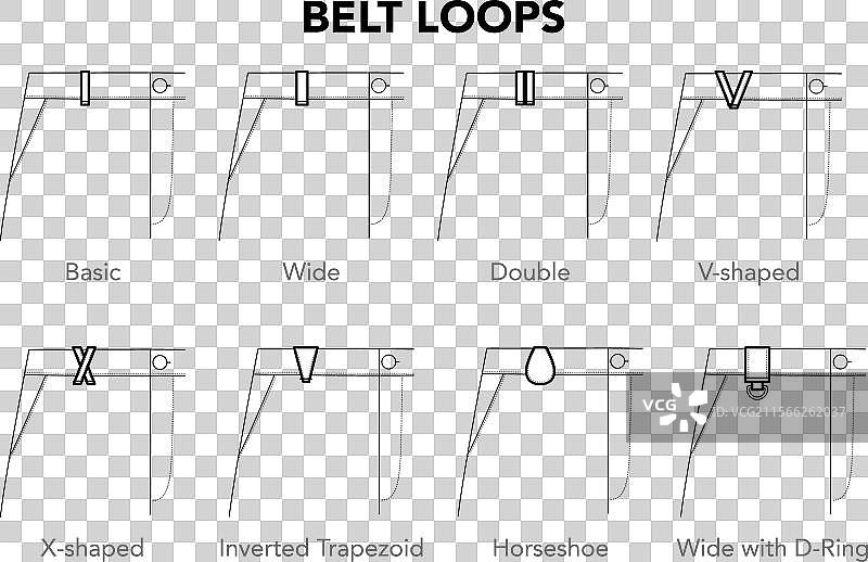 一套裤子带环细节 - 基本宽款图片素材