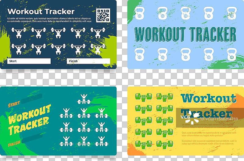健身计划控制卡锻炼追踪器图片素材