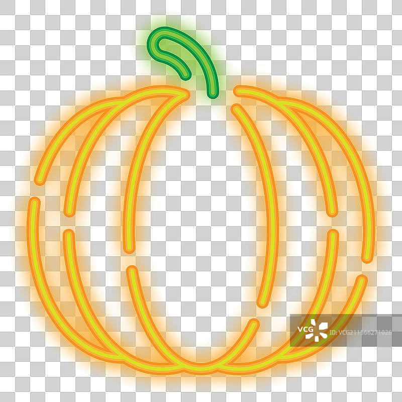 霓虹发光的南瓜水果秋季收获图片素材