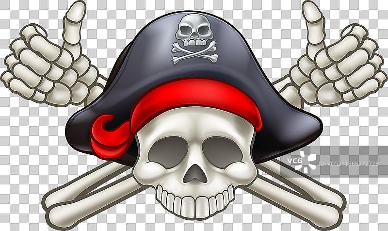 骷髅与交叉骨的海盗图片素材