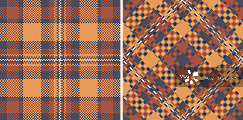 格子图案的苏格兰格子布料图片素材