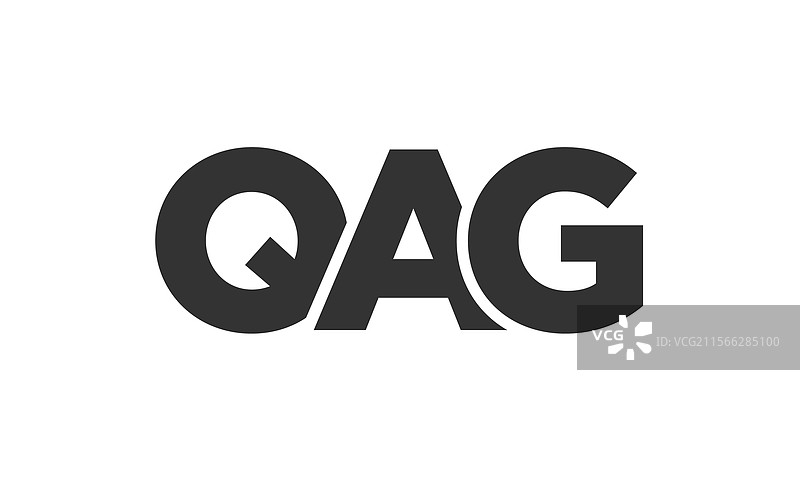 强大而现代的QAG标志设计模板图片素材