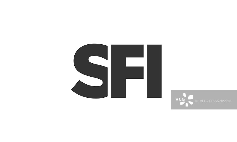 强大而现代的SFI标志设计模板图片素材