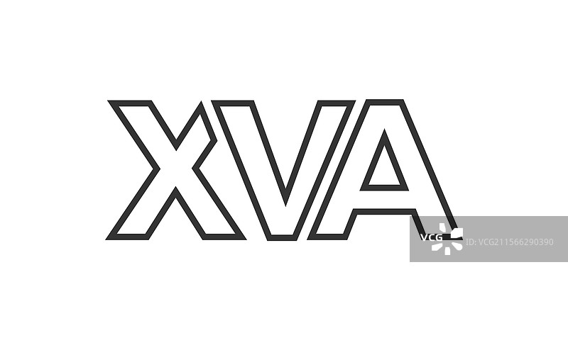 强大而现代的xva标志设计模板图片素材