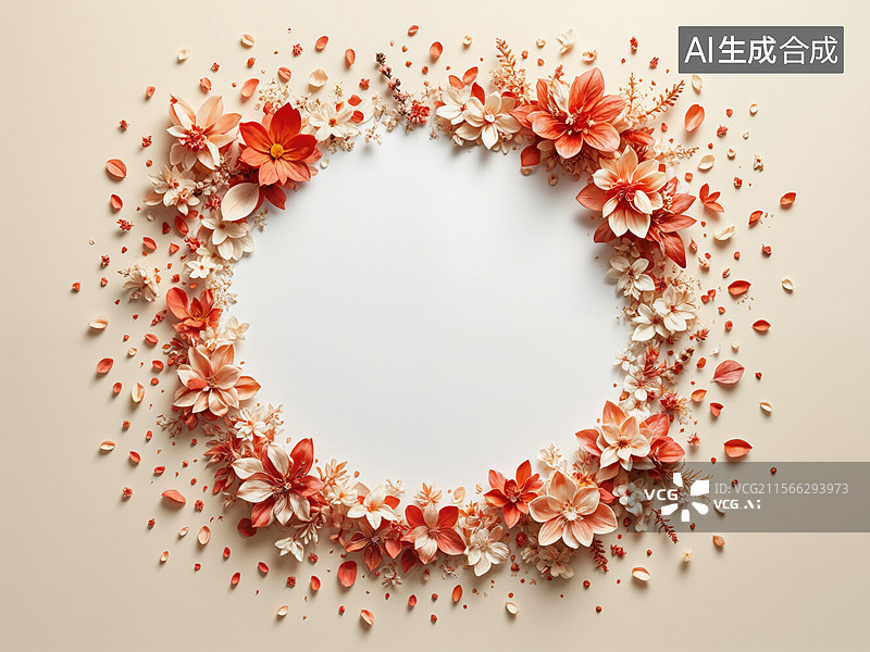 【AI数字艺术】花环装饰背景图片素材