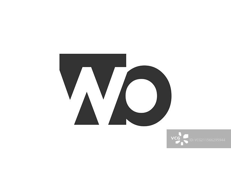 现代创意几何字母组合设计图片素材