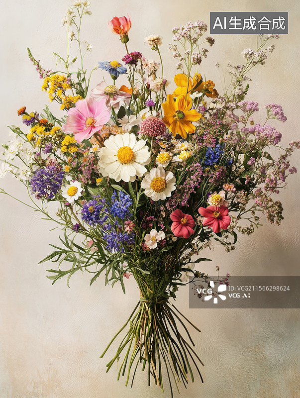 【AI数字艺术】野花花束图片素材