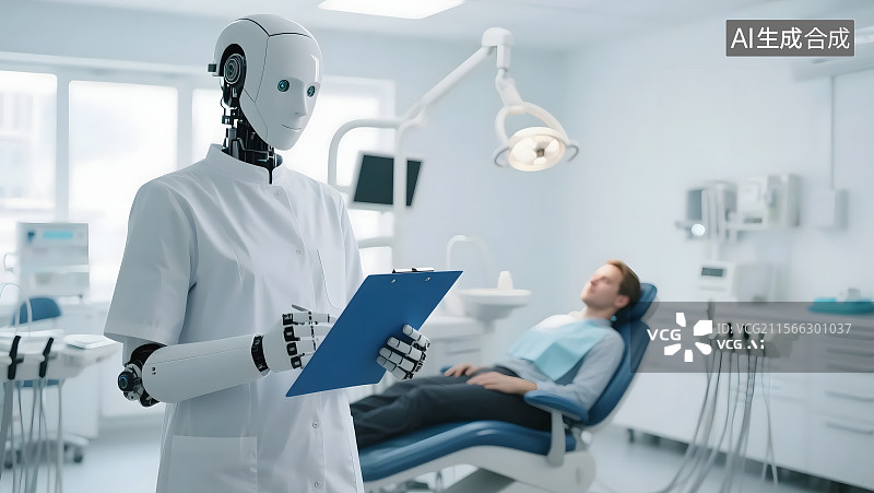 【AI数字艺术】未来人工智能牙医图片素材