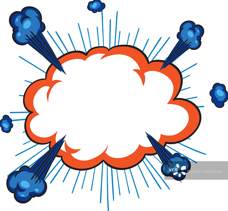 漫画爆炸的对话气泡与动态效果图片素材