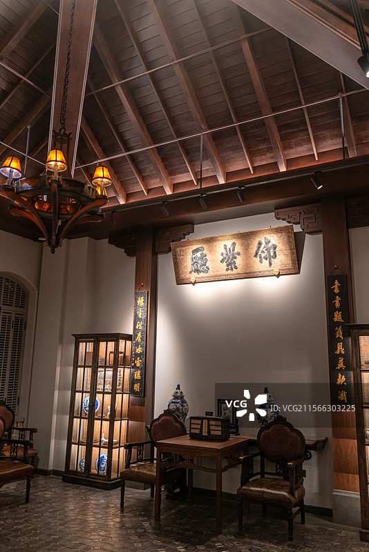 黑龙江大兴安岭黑河会馆内部场景图片素材