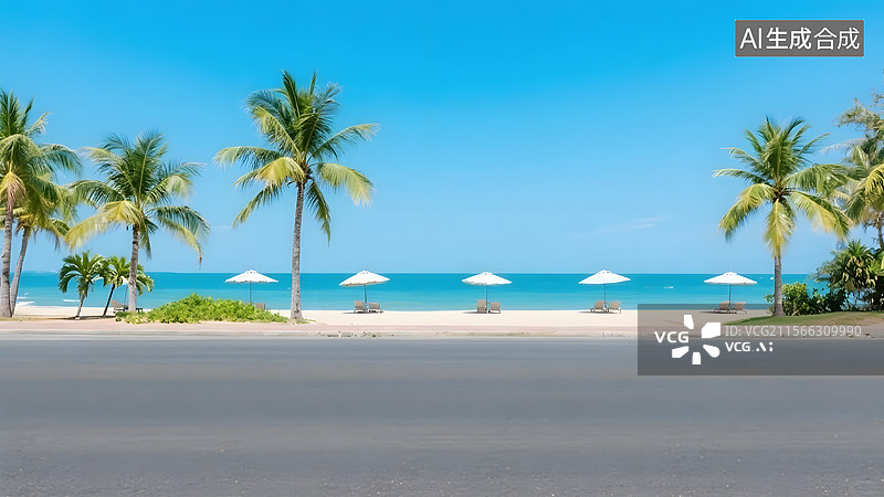 【AI数字艺术】城市夜景道路逆光下的沙漠公路草原山川公路沿海公路等汽车广告旅行背景图图片素材