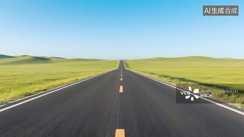 【AI数字艺术】城市夜景道路逆光下的沙漠公路草原山川公路沿海公路等汽车广告旅行背景图图片素材