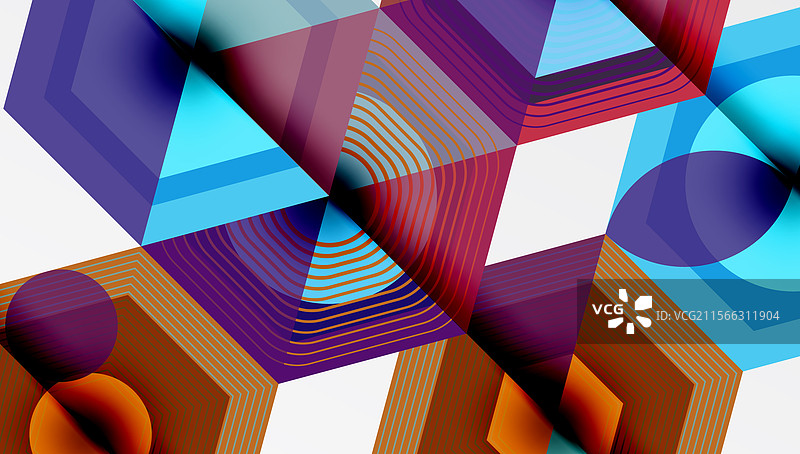 创意六边形几何形状设计图片素材