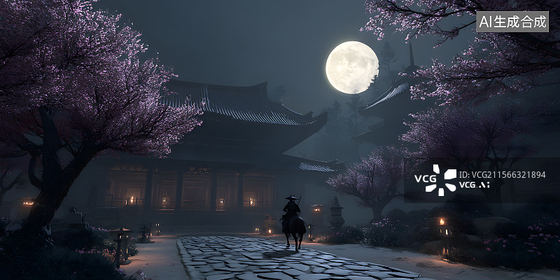 【AI数字艺术】国潮风游戏场景设计画面图片素材