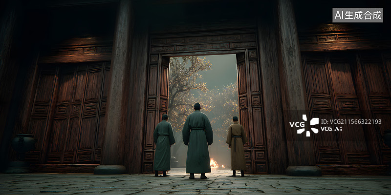 【AI数字艺术】国潮风游戏场景设计画面图片素材