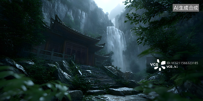 【AI数字艺术】国潮风游戏场景设计画面图片素材