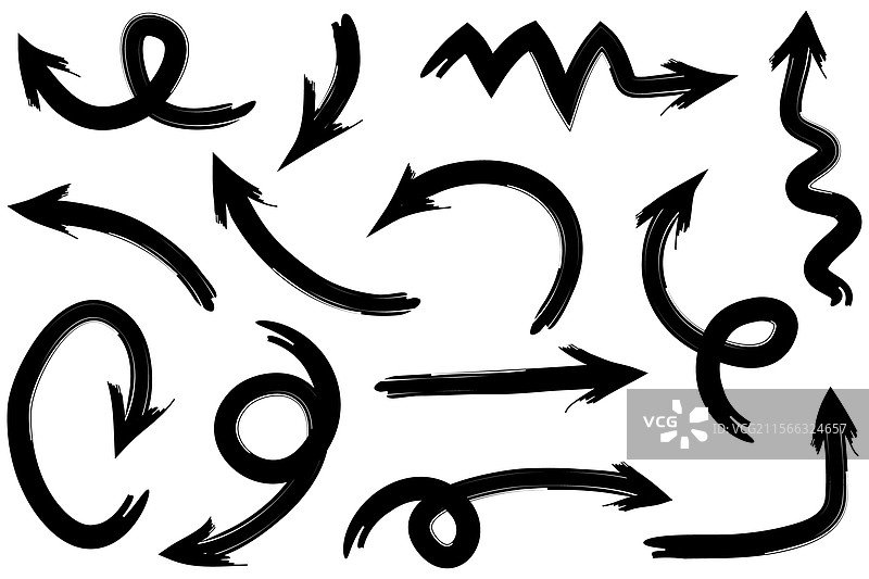 手绘箭头图标集箭头图标与图片素材