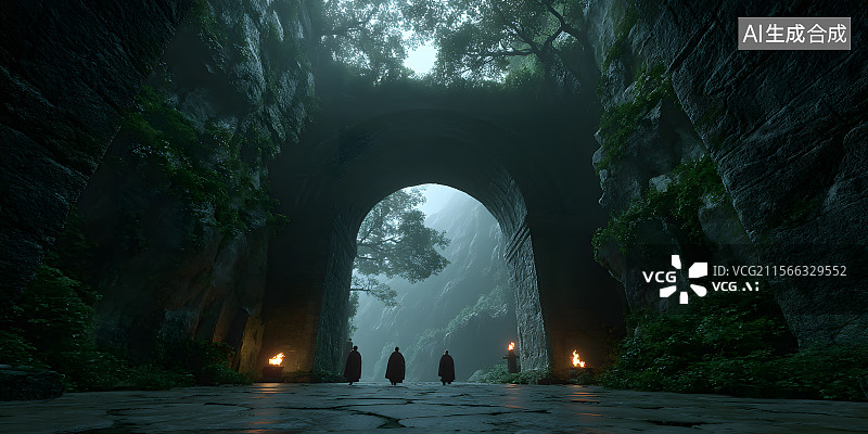 【AI数字艺术】国潮风游戏场景设计画面图片素材