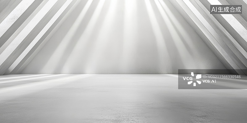 【AI数字艺术】光线透过条纹背景的空旷场景图片素材