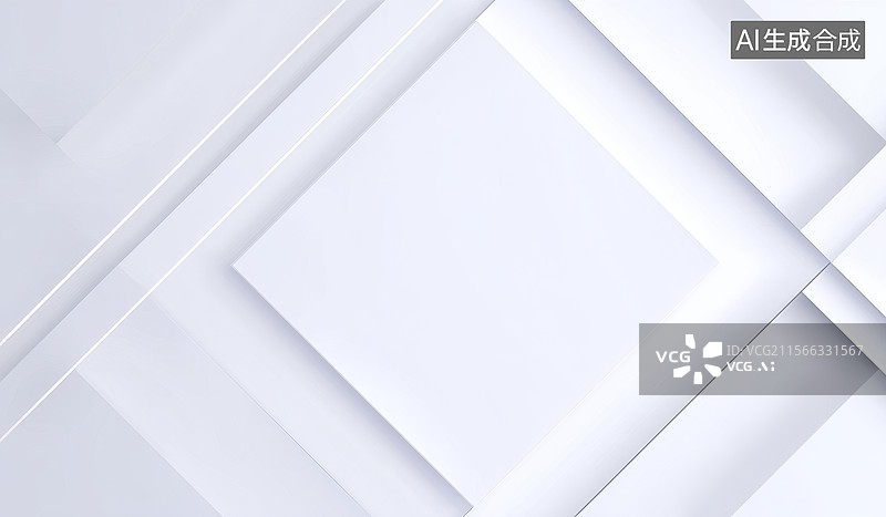 【AI数字艺术】白色几何图形抽象背景图片素材