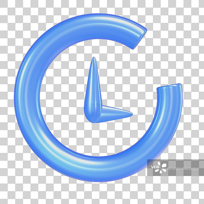 时间效率时钟金融商务3D卡通插画元素图片素材