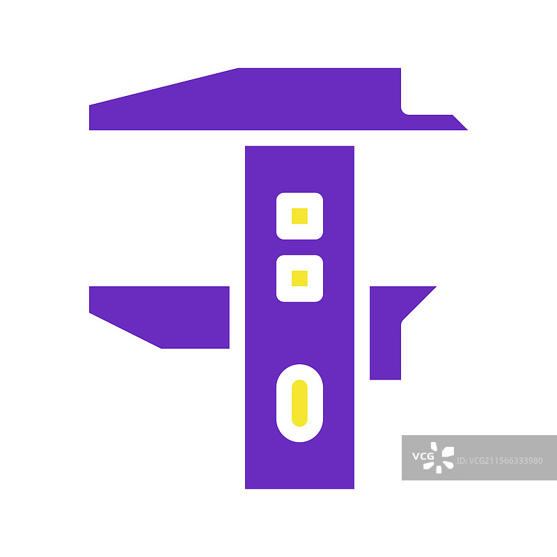 平面风格的卡尺测量工具图片素材