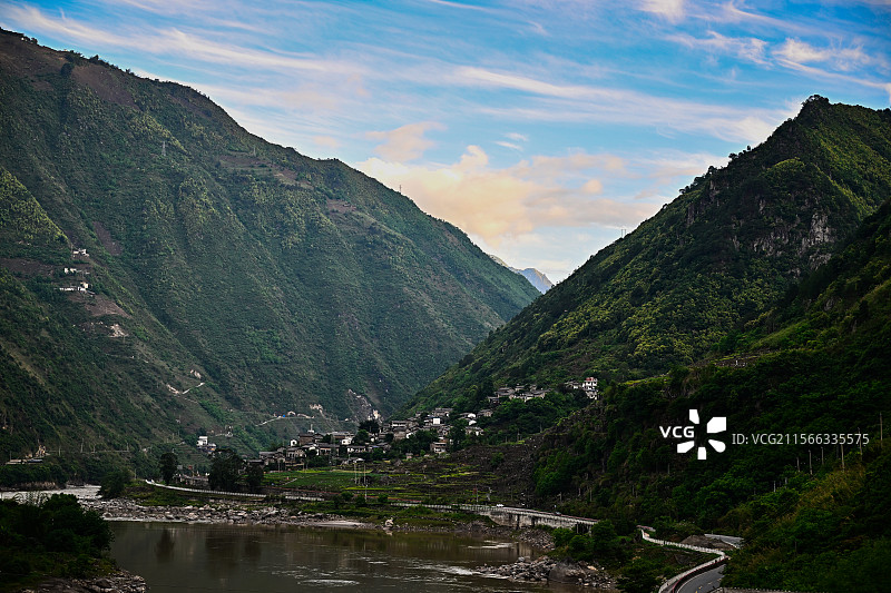 怒江山水人家图片素材