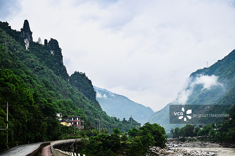 怒江山水人家图片素材