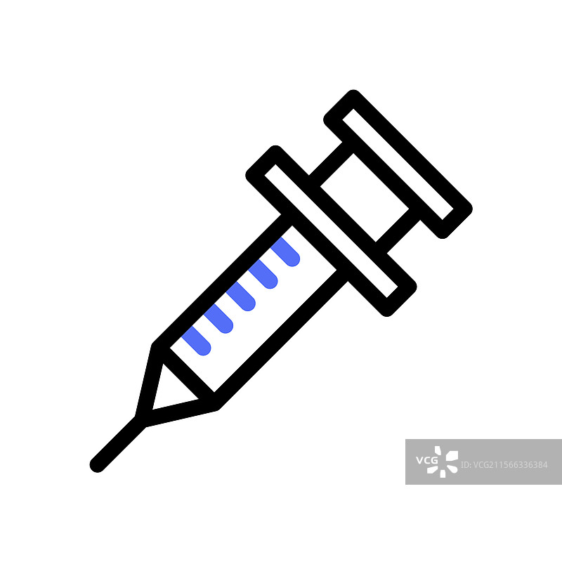 疫苗接种概念的医疗注射器图片素材