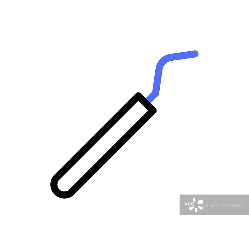 简单线条设计的牙科卫生工具图片素材