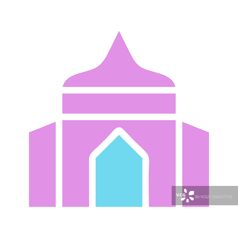 清真寺图标 伊斯兰礼拜场所设计图片素材