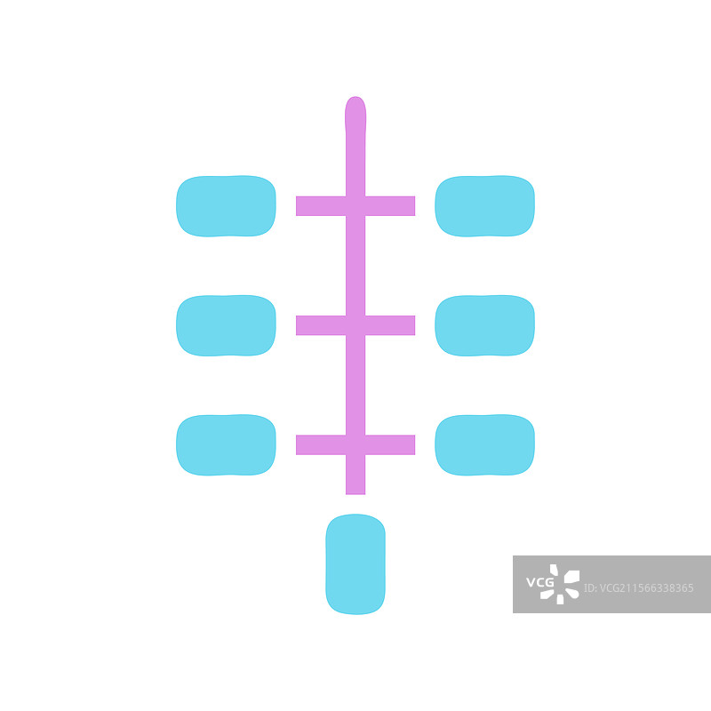 带有蓝色和粉色的风格化分子结构图片素材