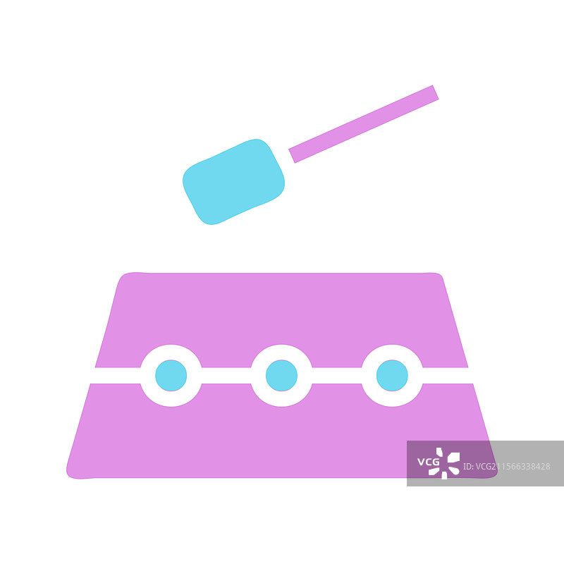 色彩丰富且简约的铁砧图标图片素材