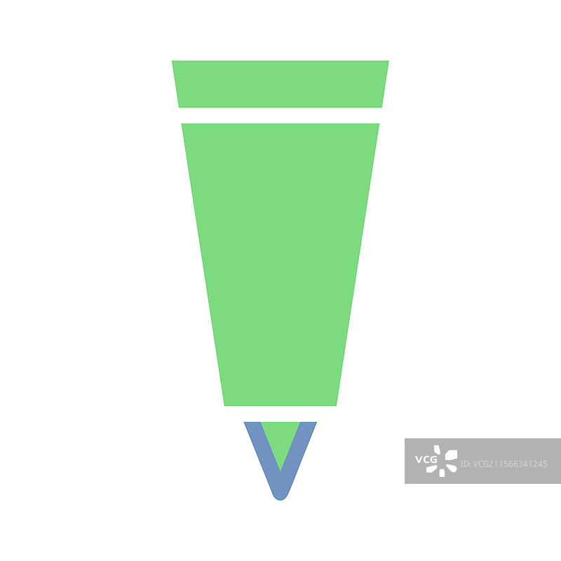 简单的绿色荧光笔图标用于数字设计图片素材