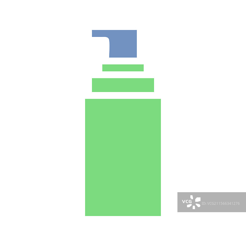 极简风格的绿色喷雾瓶产品图形图片素材