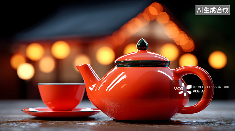 【AI数字艺术】茶文化养生放松概念插图图片素材