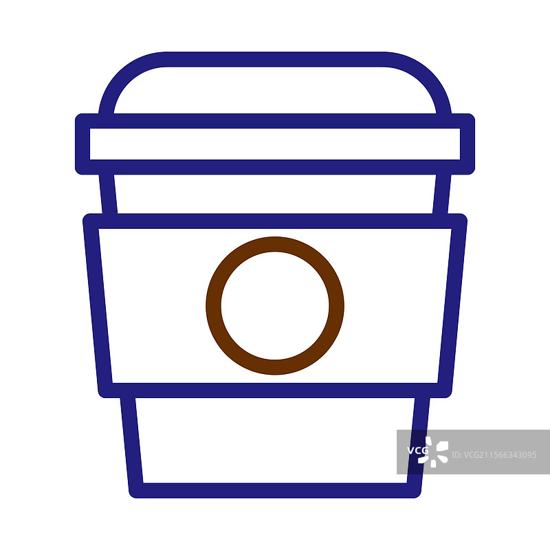 餐厅概念的咖啡杯轮廓图标图片素材