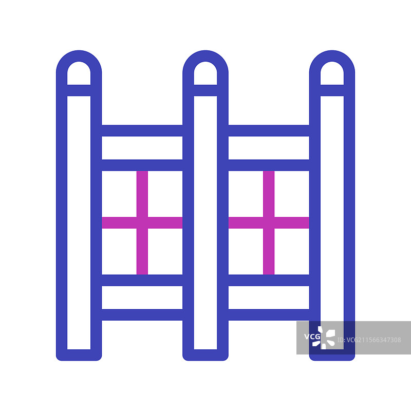 装饰性围栏图标 花园障碍元素图片素材