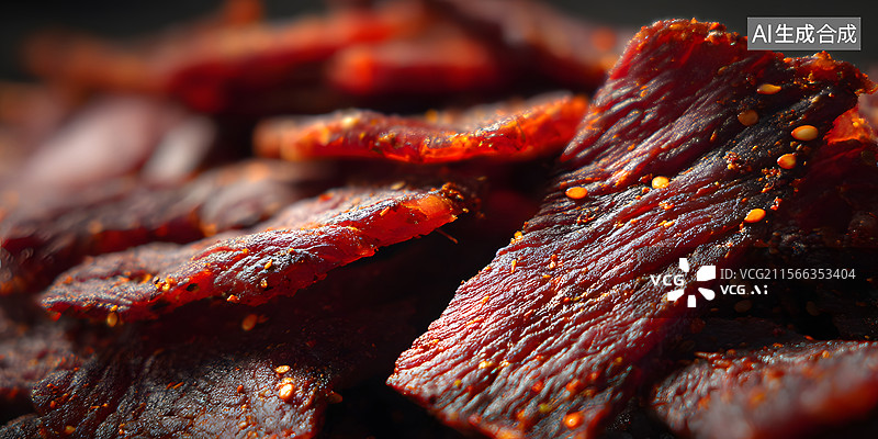 【AI数字艺术】肉干、腌肉图片素材
