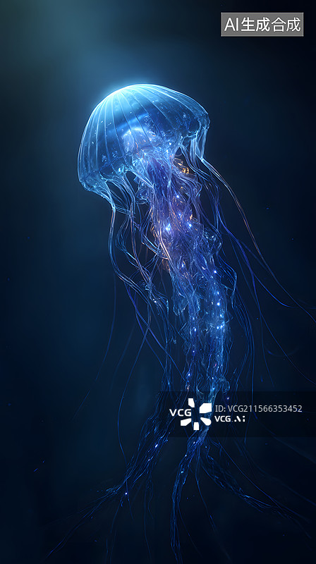 【AI数字艺术】水母 海洋图片素材