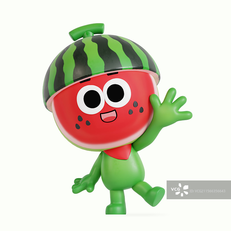 可爱的地方特色西瓜角色图片素材