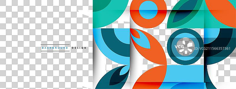 几何美丽的抽象圆形和花瓣图片素材