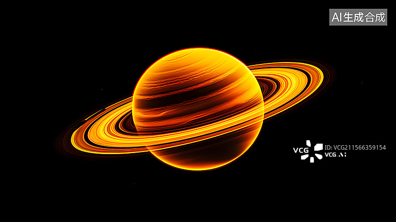 【AI数字艺术】宇宙土星星球图片素材