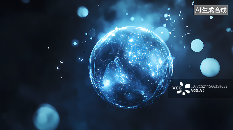 【AI数字艺术】数字地球全息投影图片素材