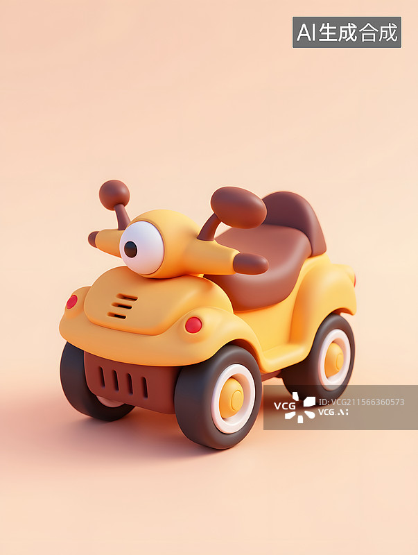 【AI数字艺术】摩托车的三维渲染插图图片素材