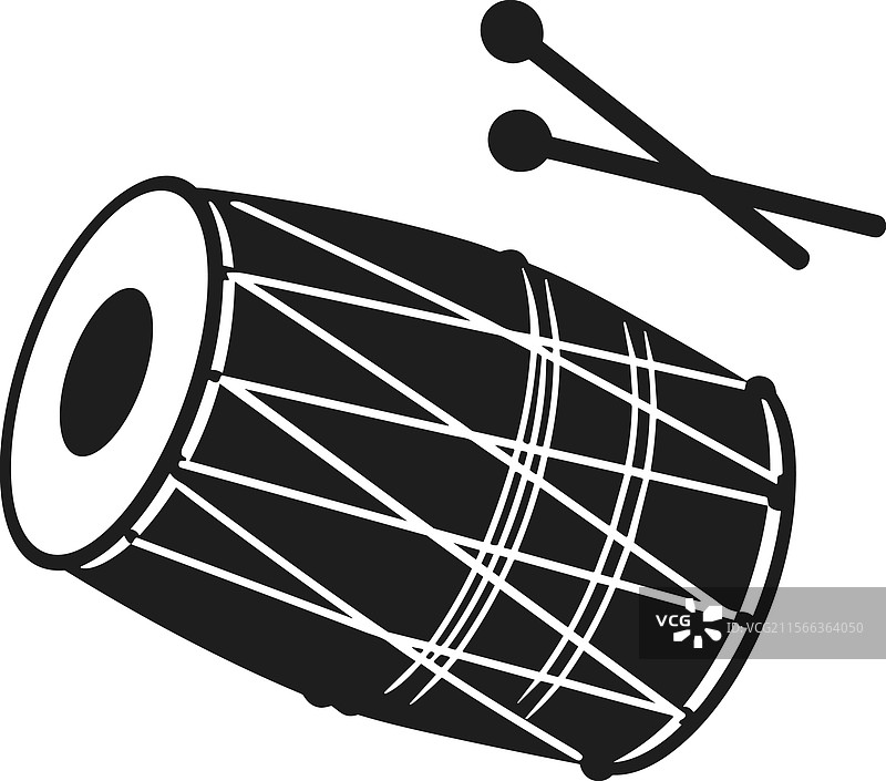 传统的多尔鼓与槌子打击乐器图片素材