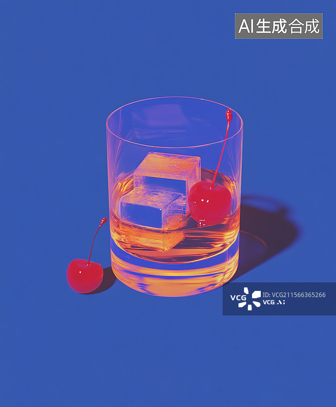 【AI数字艺术】复古色调的威士忌酒杯图片素材