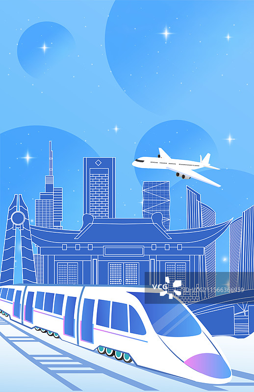 南京旅游假期休假出行国内游高铁出行春运高速列车图片素材