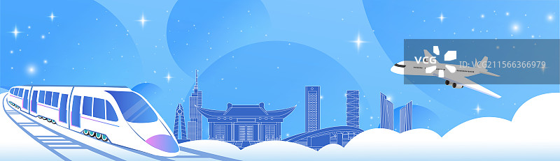 南京旅游假期休假出行国内游高铁出行春运高速列车图片素材