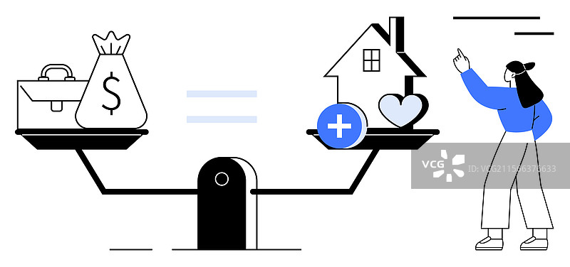 平衡工作和财务优先事项图片素材